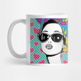 pop art kiss Mug